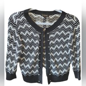 Bebe cropped button-down sweater